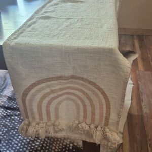 Ruby Rainbow Sophia Whipstitch Table Runner 100% Cotton 14"×72" Made In India